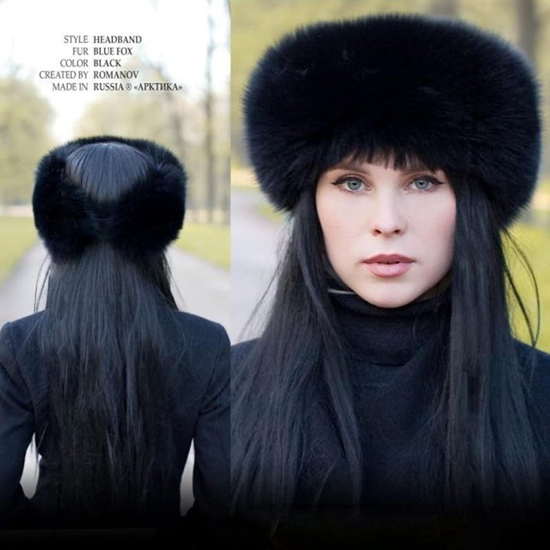 PMIYS Womens Faux Fur Hat Winter Russian Hats Warm Skiing Hat Fluffy Earmuff Hat - Image 3